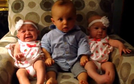 Adorably Confused Baby Meets Twins RVCJ Media