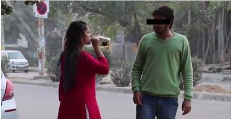 Indian Girl Asking For Alcohol On Delhi Roads - Funniest Reactions Ever RVCJ Media