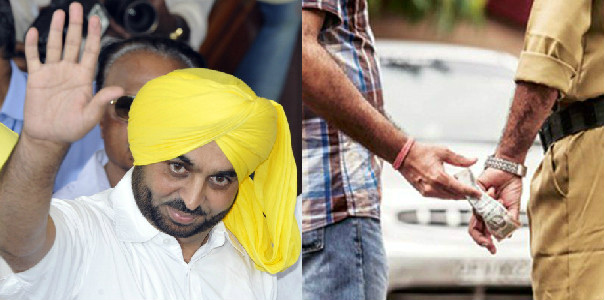 Traffic Police Caught Red Handed By The AAP MP Bhagwant Mann RVCJ Media