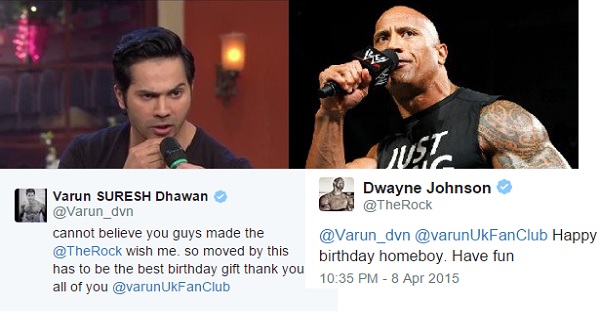 Dwayne 'The Rock' Johnson Tweeted For Varun Dhawan & Made His Day RVCJ Media