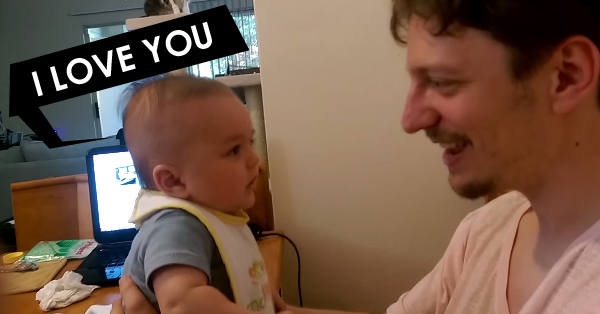 3 Month Old Baby Says "I LOVE YOU" To His Father ~ Adorable Video!! Must Watch!! RVCJ Media