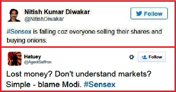 Twitter Reacts Hilariously On #Sensex Crash! You Can’t Miss To Check Out These 12 Tweets RVCJ Media