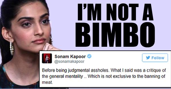 Sonam Slammed “Judgemental Assholes” On Twitter To Ridicule Her “Misogynistic” Remark #meatban RVCJ Media