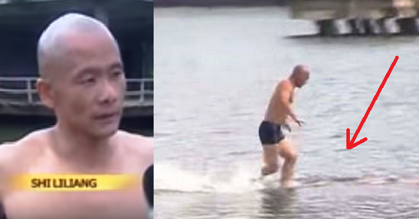 This Shaolin Monk Defies Physics &Amp; Runs Atop Water For 125 Meters 1 This Shaolin Monk Defies Physics & Runs Atop Water For 125 Meters RVCJ Media