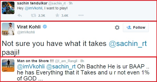 Kohli Tweeted Something For Sachin Which Started A Twitter War Between Their Fans RVCJ Media