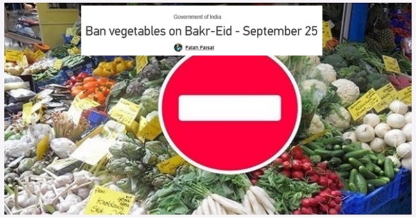 A Petition By A Filmmaker - If Meat Ban On Jain Festival "Paryushan", Then Why Not Vegetable Ban On Eid RVCJ Media