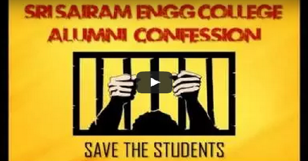 You’ll Be Terrified After Hearing These Sri Sairam Engineering College Alumni Confessions RVCJ Media