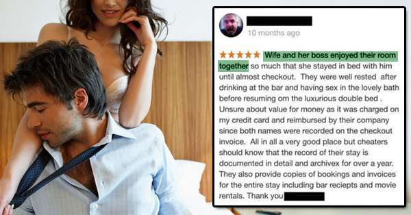 A Man Posts Epic Review For The Hotel Where he Caught His Wife Cheating RVCJ Media