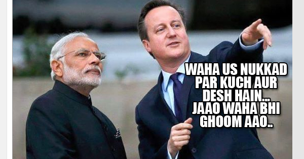 Here Are The Funniest Comments From Narendra Modi - David Cameron Viral Pic..!! RVCJ Media