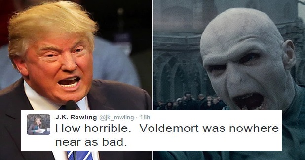 'Donald Trump Is Worse Than Voldemort' Says J.K Rowling RVCJ Media
