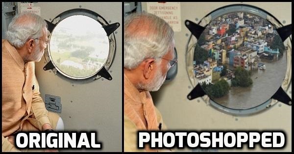 #Shame - PIB Tweets Photoshopped Image Of PM Modi Surveying Flood Affected Chennai RVCJ Media