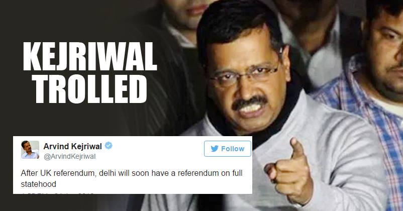 Kejriwal Just Made A Comparison With International Politics! Trolled Badly On Twitter!