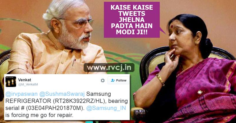 When He Tweeted About Refrigerator To Sushma Swaraj, She Did Nothing But Trolled Him