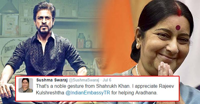 Sushma Swaraj Mistook This Common Man Named 'Shahrukh' For King Khan! Everyone Started Praising SRK! RVCJ Media