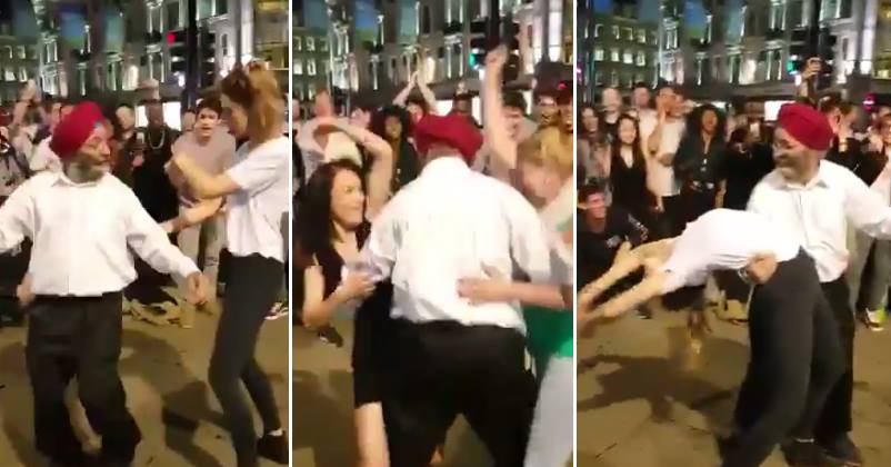 Old Uncle Just Can’t Control Dancing On Streets Of London! You Are Surely Going To Watch This Video Twice!