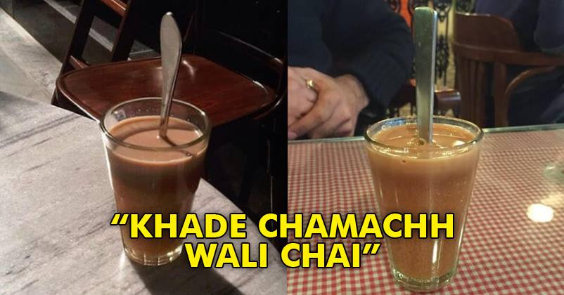 This 'Khade Chammach Wali Chai' From Hyderabad Has A Spoon Standing Just At The Middle Of The Cup RVCJ Media