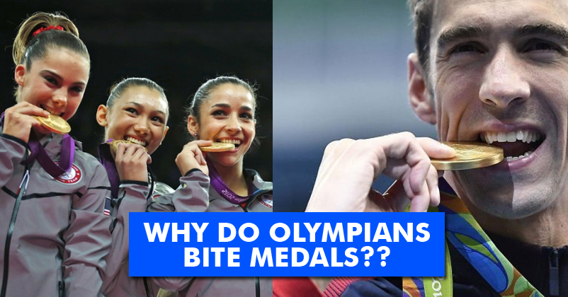 Ever Wondered Why Do Olympians Bite Their Medals ? RVCJ Media