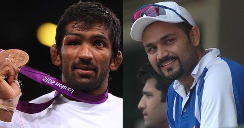 This Is How Hilariously Sehwag Reacted Over Upgrade Of Yogeshwar Dutt's Bronze To Silver RVCJ Media