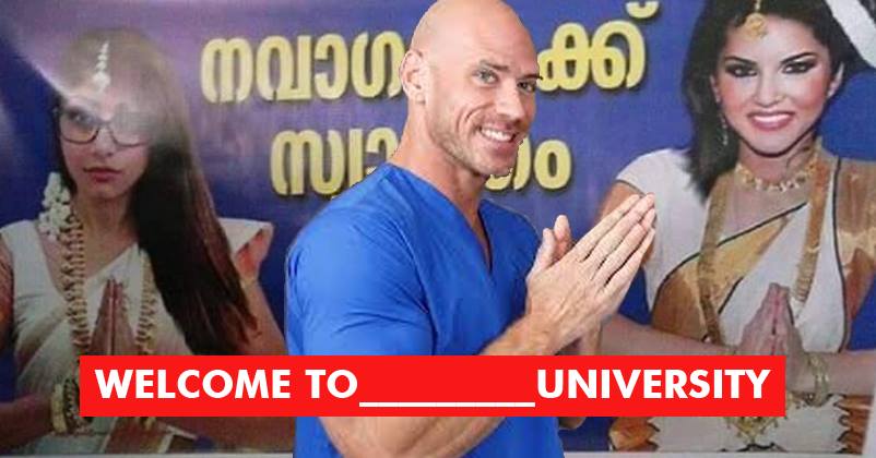 Miya Khalifa Jony Sins Xxx - OMG! Johnny Sins, Mia Khalifa And Sunny Leone On A College Banner!