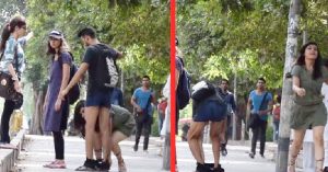 Height Of Embarrassment For This Boy! Girl Pulls Off His Pants In