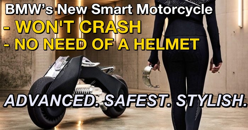 BMW's New Motorcycle Is So Smart That It Won't Crash, You Don't Even Need A Helmet To Ride It! RVCJ Media