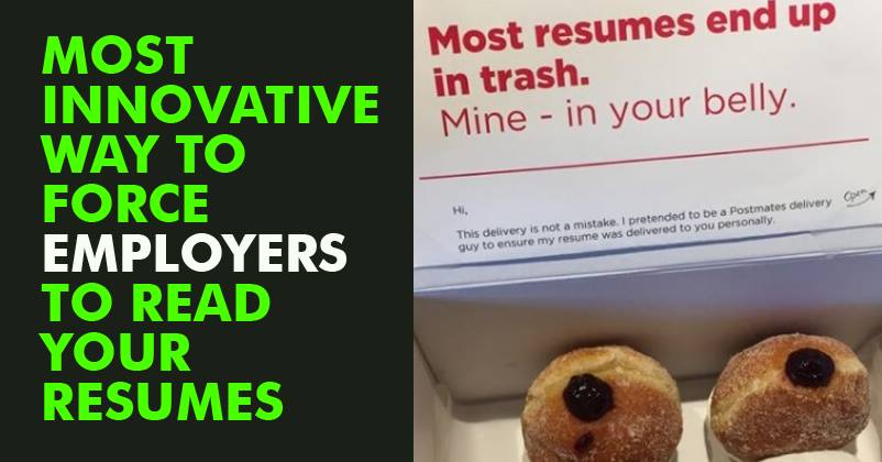 This Guy Tried Out An Innovative Way To Get His Resume Noticed! Yes, He Used Doughnuts! Read How.. RVCJ Media