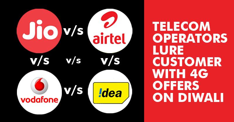 WOW! These Diwali Offers By Vodafone, Jio, BSNL, Airtel & Idea Are Just Irresistible! Check Now…