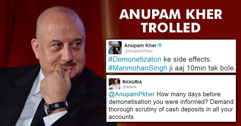 Anupam Kher Tried To Make Fun Of Dr. Manmohan Singh & Got Thrashed On Twitter!