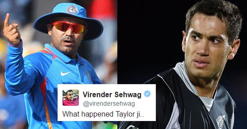 Ross Taylor’s Daughter Tweeted Sehwag From His Account! Sehwag Trolled Ross In An Epic Way!