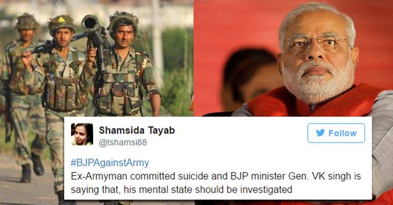 Twitterati Trends #ModiInsultsArmy After Army Veteran Commits Suicide Due To OROP!