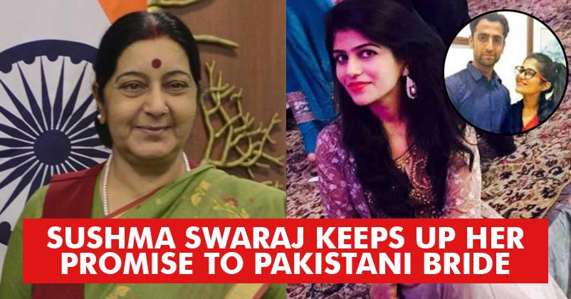 Sushma Swaraj’s Wedding Gift! She Made This “Indo-Pak” Wedding A Grand Success!