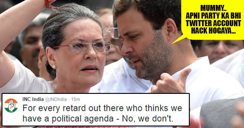 Another Blow To Congress! INC’s Official Twitter Account Hacked & Abusive Tweets Are At Its Worst!