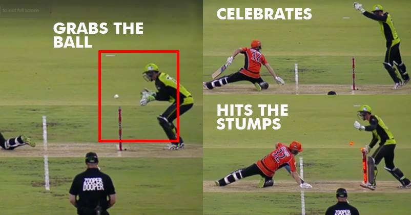Excited Wicket-keeper Started Celebrating Without Hitting Stumps RVCJ Media