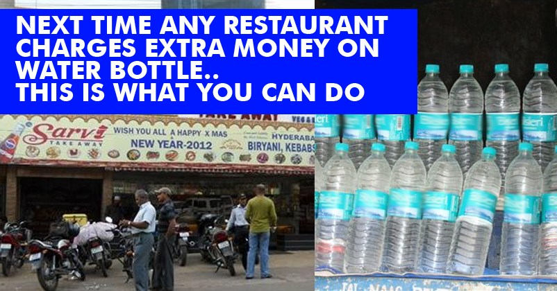 This Restaurant In Hyd Charged Rs 20 Extra On Water Bottle! Customer’s Next Step Gave Them A Blow!