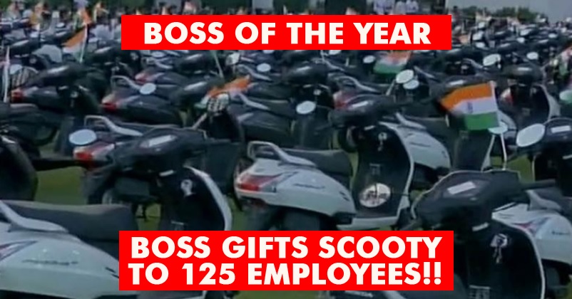 Boss Ho Toh Aisa! Gifts Scooty To 125 Employees As An Increment! RVCJ Media