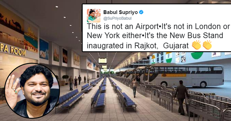 BJP MP Babul Supriyo Posted Pics Of Bus Stand That’s Yet To Be Constructed! Got Massively Trolled!