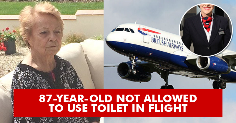 87 Year Old Lady Not Allowed To Use Toilet On Flight! Wets Herself As She Had No Option!