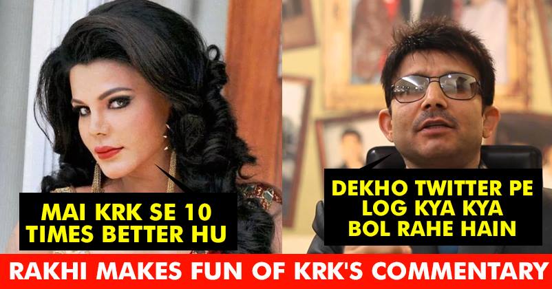 Rakhi Sawant Tried Mocking KRK's IPL Commentary, Twitter Bashed Her With Harsh Tweets! RVCJ Media