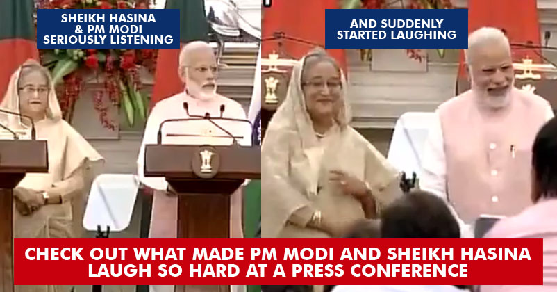 PM Modi And Sheikh Hasina Laughed Really Hard For Almost A Minute For This Hilarious Reason RVCJ Media
