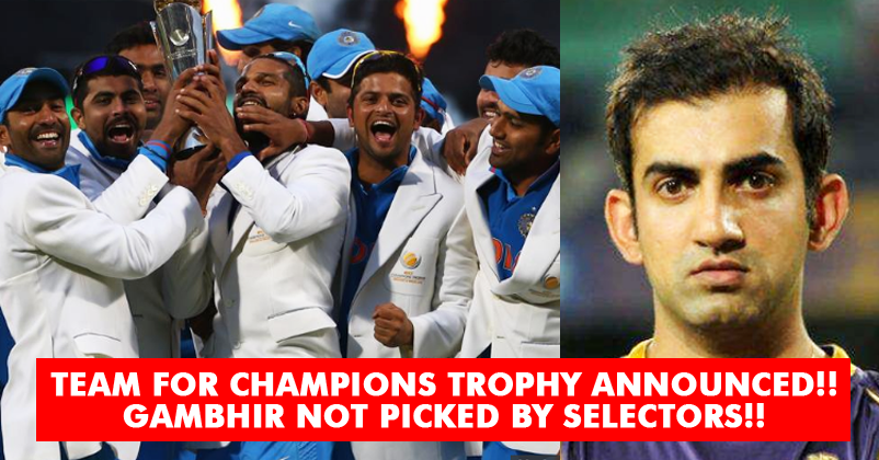 BCCI Announced The Indian Squad For ICC Champions Trophy 2017! Check Out The List!