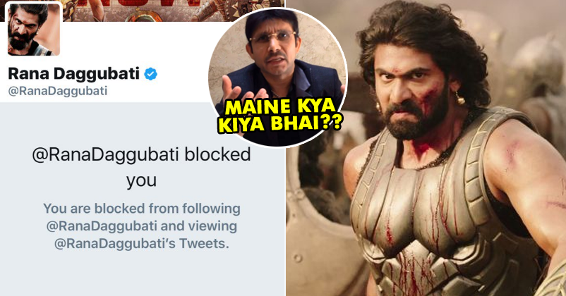 Rana Daggubati Blocked KRK On Twitter! KRK's Reaction shows How Frustrated He Is RVCJ Media