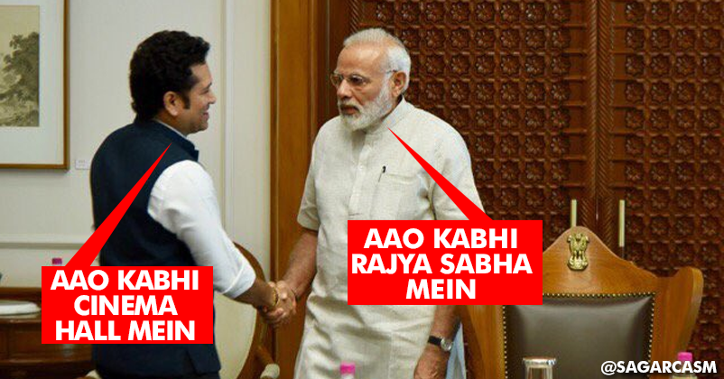 Modi & Sachin’s Pic From The Meeting Is Making Twitter Crazy! Check Some Hilarious Memes & Jokes!