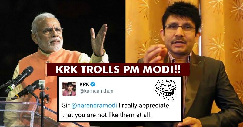 KRK Trolled PM Modi On Twitter, But This Time People Supported KRK Instead Of Bashing Him! RVCJ Media