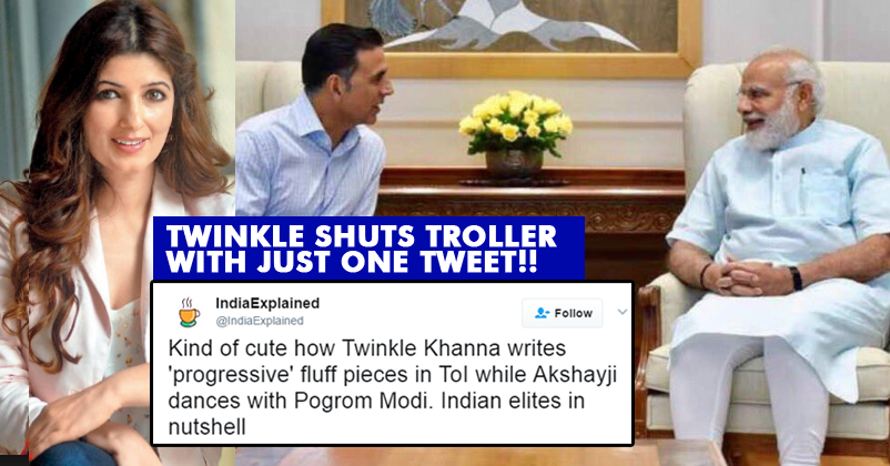 Someone Took A Dig At Twinkle, Akshay & Modi! Twinkle Shut That Troll Like A Boss & Got Applauds! RVCJ Media