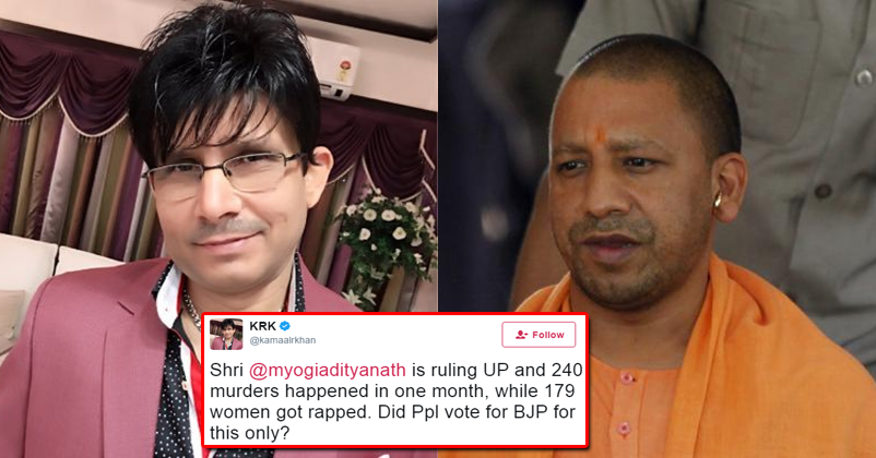 KRK Took A Dig At Yogi Adityanath & PM Modi! This Time His Tweets Made Sense & He Got Support!