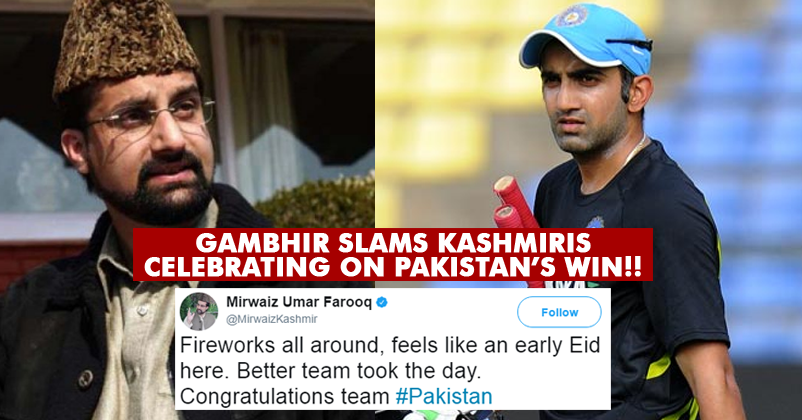 Kashmiri Leader Celebrated Pakistan's Win! Here's How Gautam Gambhir Slammed Him With 1 Tweet RVCJ Media