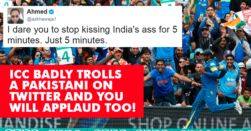 Pakistani Twitter User Abused ICC For Cheering For India! ICC’s Reply Shut His Mouth!