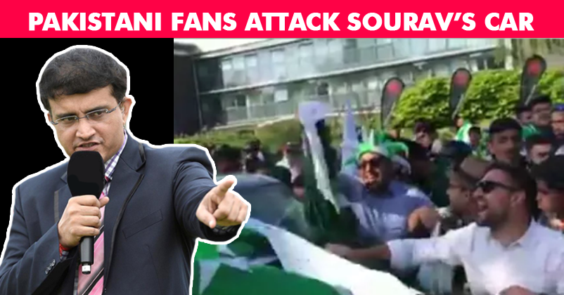 Have Pakistani Fans Lost It? They Openly Attacked Ganguly’s Car & Shouted Slogans! Watch Video