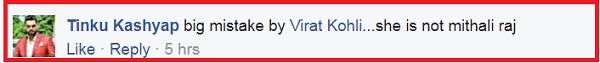 Virat Did A Major Goof Up! Congratulated Mithali Raj But Posted Poonam Raut's Pic! - RVCJ Media