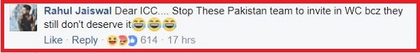 Indian Cricket Fan Insulted Pak Team On Facebook! ICC Gave Him A Reply He Will Never Forget - RVCJ Media